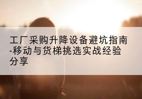 南芬移动式升降机怎么选-工厂采购升降设备避坑指南-移动与货梯挑选实战经验分享