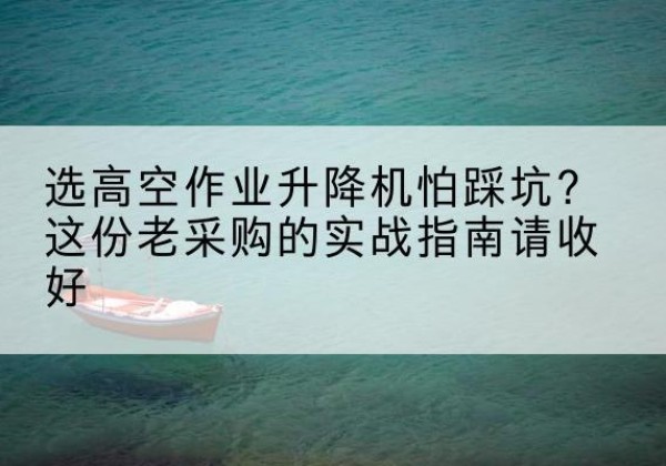 南芬高空作业升降机厂家推荐-选高空作业升降机怕踩坑？这份老采购的实战指南请收好